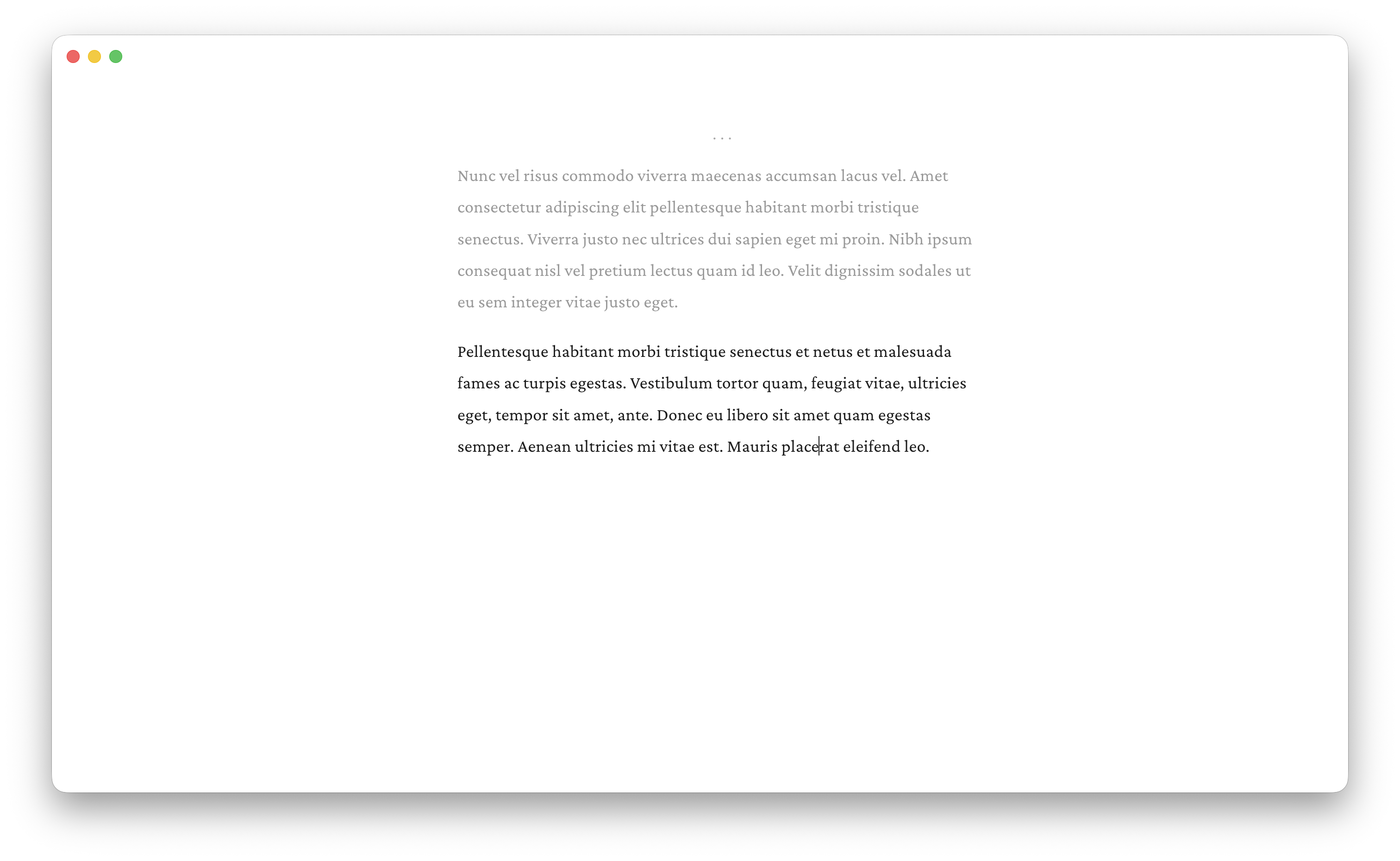 Notanem Draft mode — a focused, distraction-free writing view